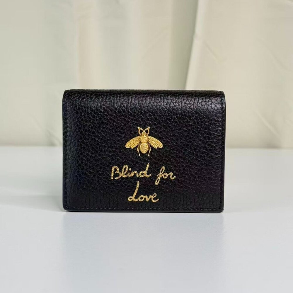 Gucci Black Bees Wallet